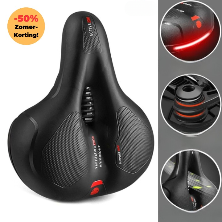 Ventilated Bicycle Seat with Shock Absorption and Ergonomic Design