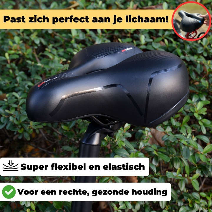 Ventilated Bicycle Seat with Shock Absorption and Ergonomic Design