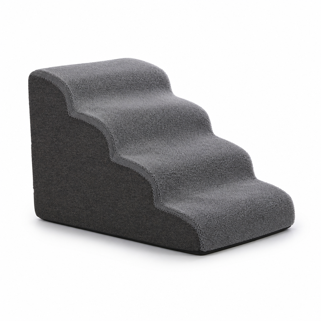 Memory Foam & Non-Slip Dog Stairs (4-Tier)