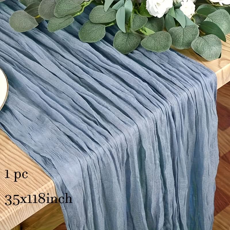 Crinkled Cheese Tablecloth for Stylish Boho and Holiday Decor