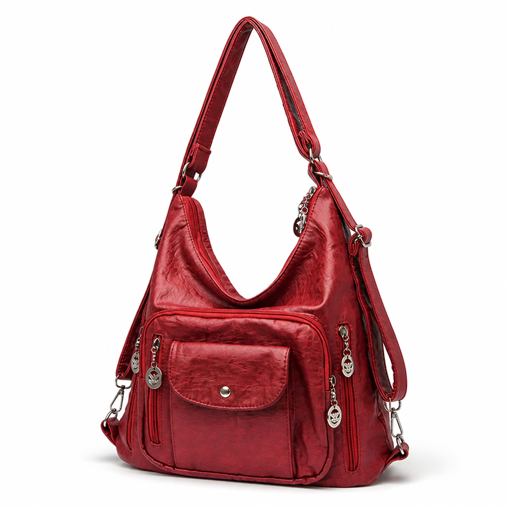 Supple Leather Oversized Tote Bag (Magnetic Clasp)