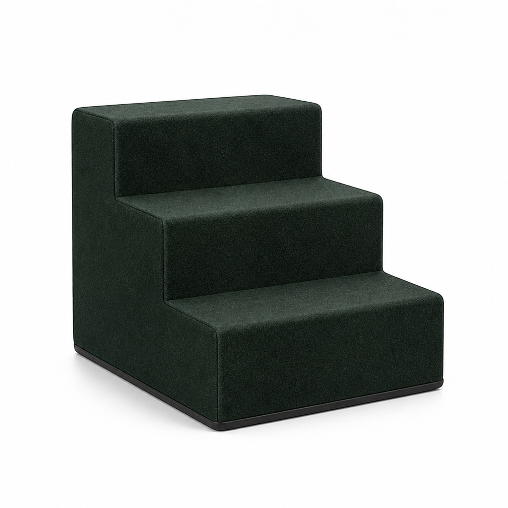 Non-Slip Velvet Foam Pet Stairs (3-Step)