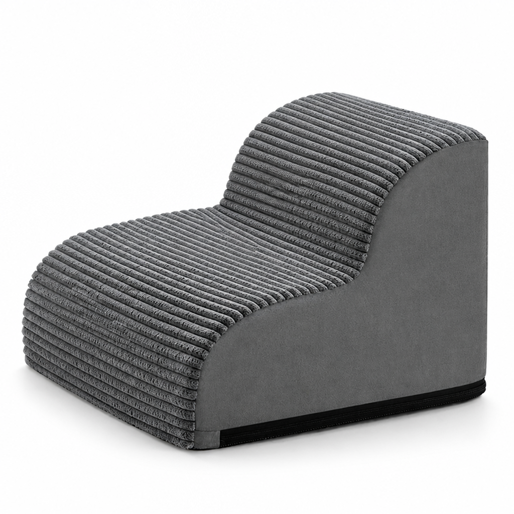 Gentle Slope Non-Slip Pet Stairs (2-Step, Removable Washable Cover)