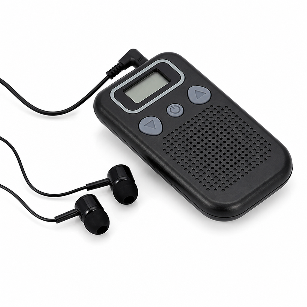 Noise-Canceling & Battery-Powered In-Ear Hearing Amplifier