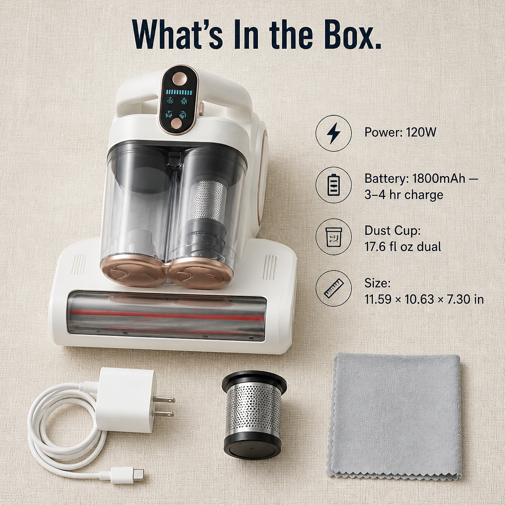 PureRest™ Pro Mattress Cleaner — Extract Dust Mites from Your Mattress for Allergy-Free Sleep