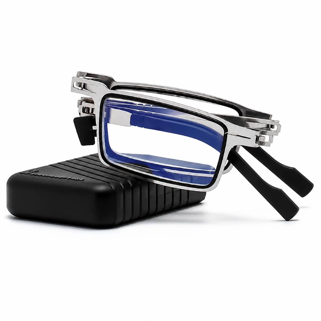 Foldable Lightweight Acrylic Reading Glasses (With Case)