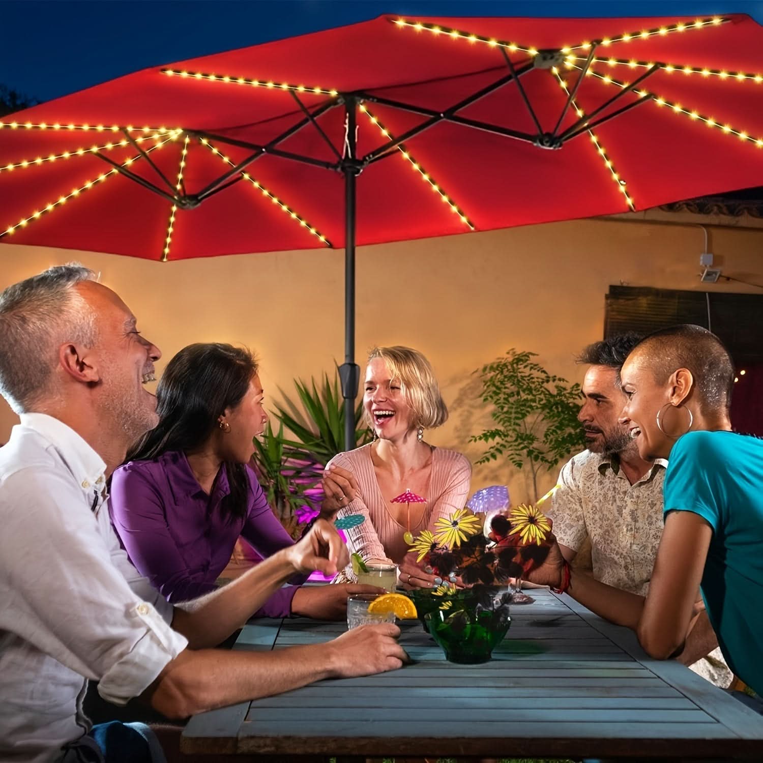 Remote-Controlled Cordless Light for Patio Umbrellas