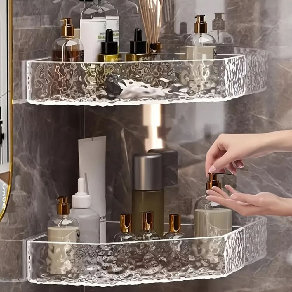 Bathroom Shelf Organizer with Corner Glacier Design