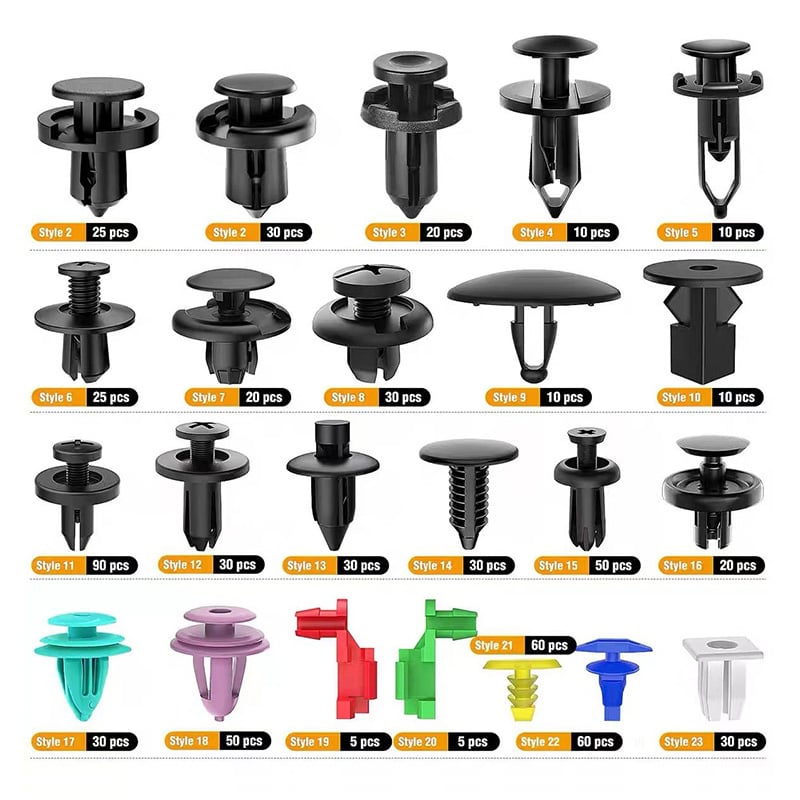680-Piece Car Clip Fasteners Set with Organizer Box