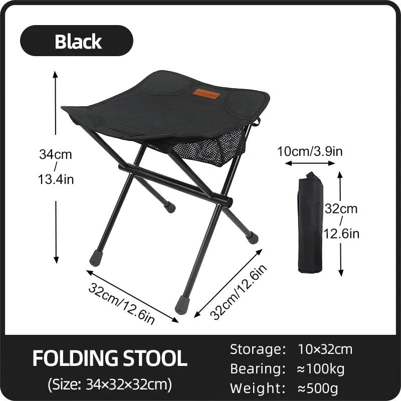 Folding Aluminum Camping Stool – Portable Outdoor Seat