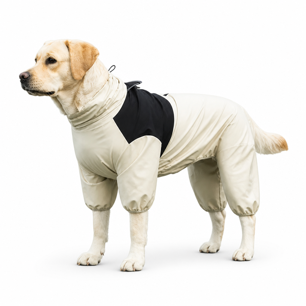 Waterproof Full-Coverage Four-Legged Dog Raincoat (Adjustable Straps)