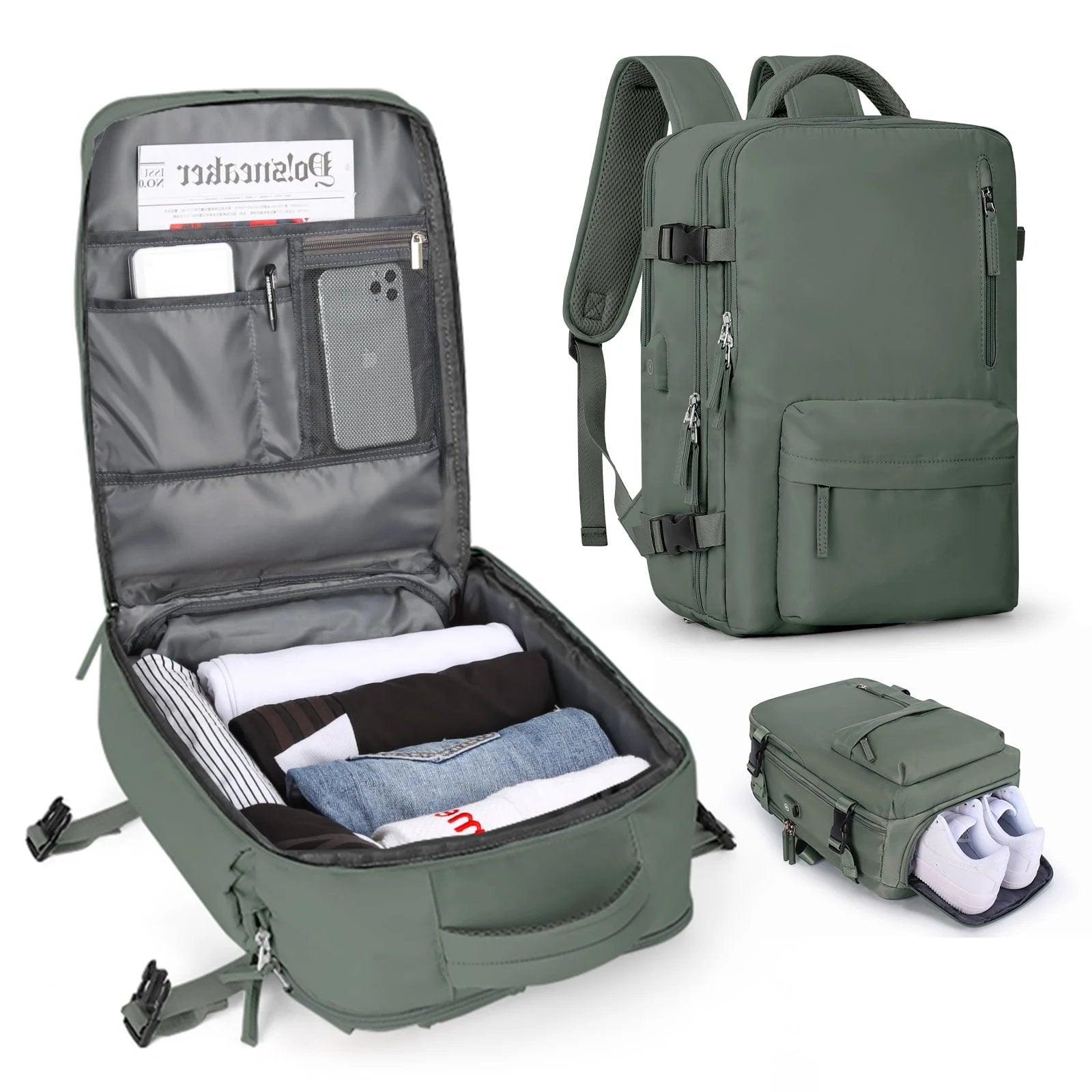 Stylish 35L Travel Backpack for Women | Water-Resistant & Secure