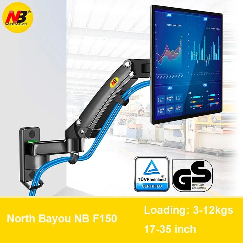 Gas Spring Wall Mount Arm for Monitors