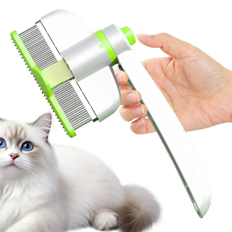 Grooming Comb for Cats and Dogs with Fur Eject Feature