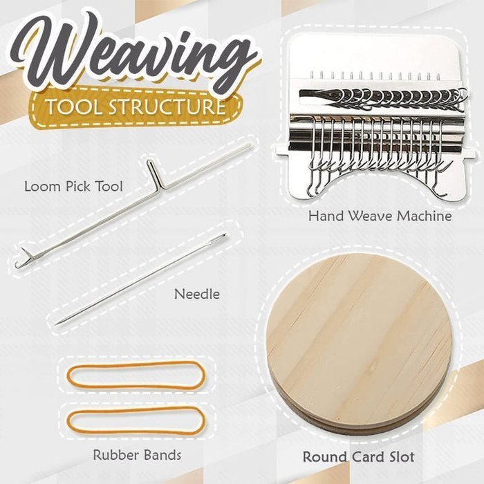 Vintage Mending Loom Set for Weaving and Repairing Socks, Sweaters, Jeans
