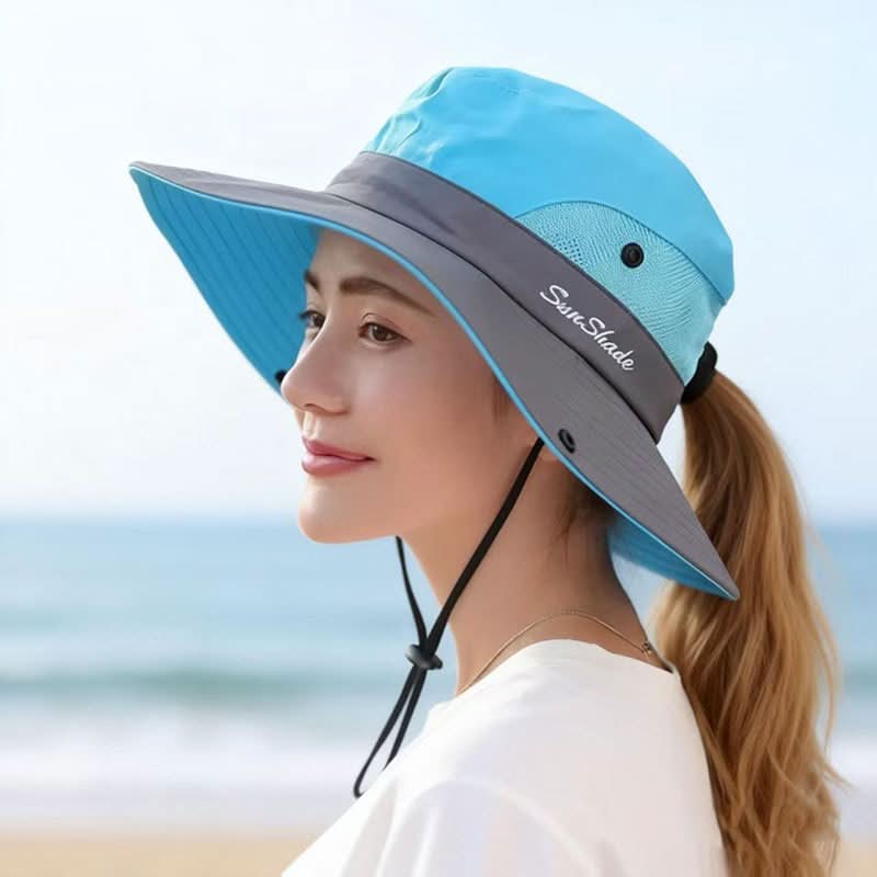 Breathable Mesh Outdoor Hat with Wide Brim for Sun Protection