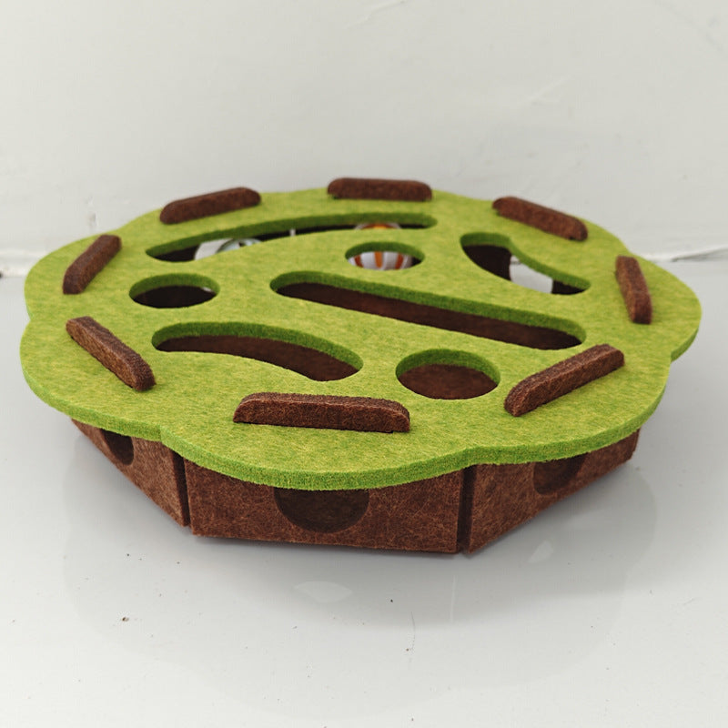 Felt Puzzle Box for Cats - Engaging Toy for Playtime