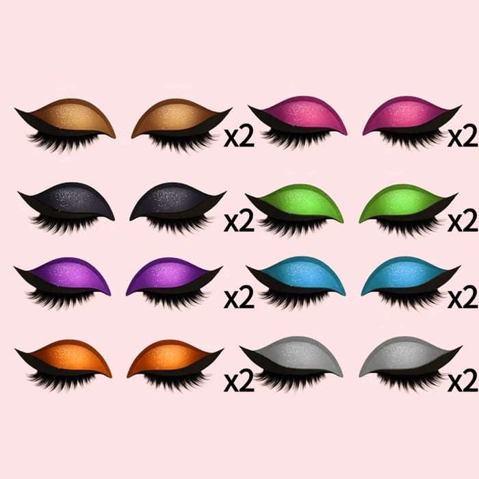 Eyeshadow and Eyelashes with Eye Makeup Patches