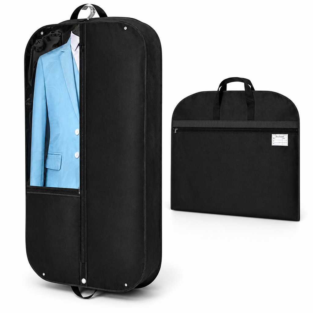Waterproof Gusseted Garment Bag Set (Clear Window & Shoe Pocket)
