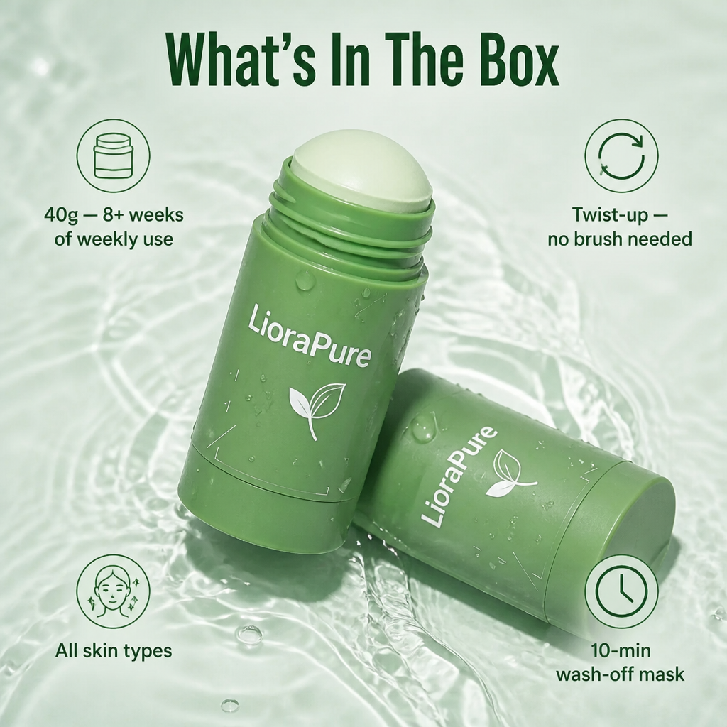 LioraPure™ — Apply Green Tea Clay in 30 Seconds, Wash Off in 10