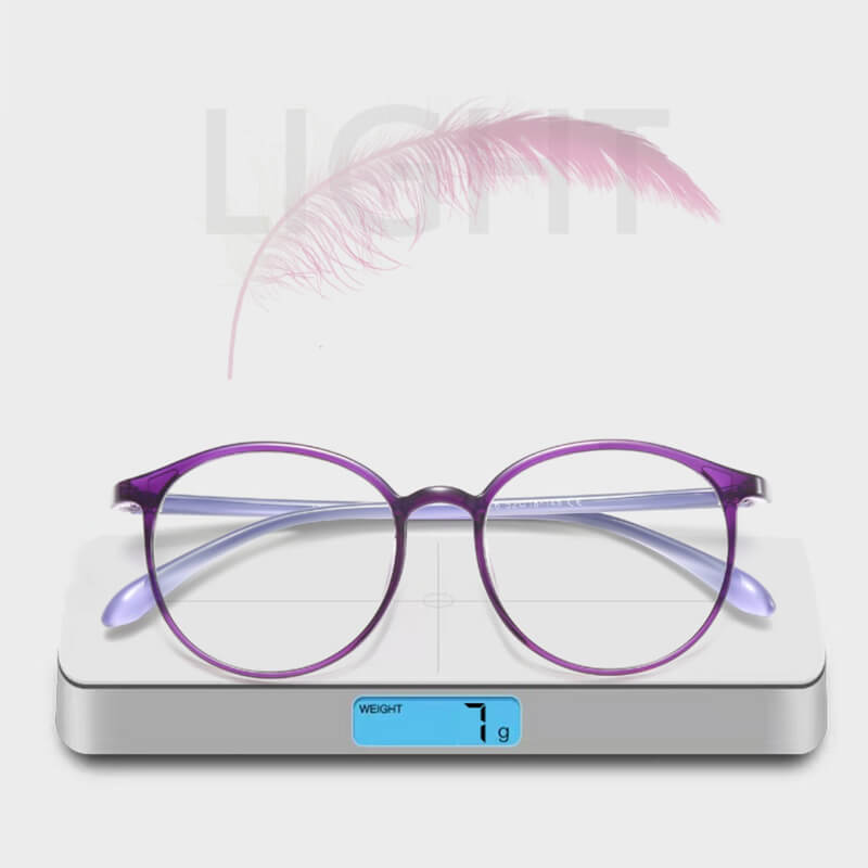 Comfortable Round Glasses with Blue Light Filtering for Screen Use