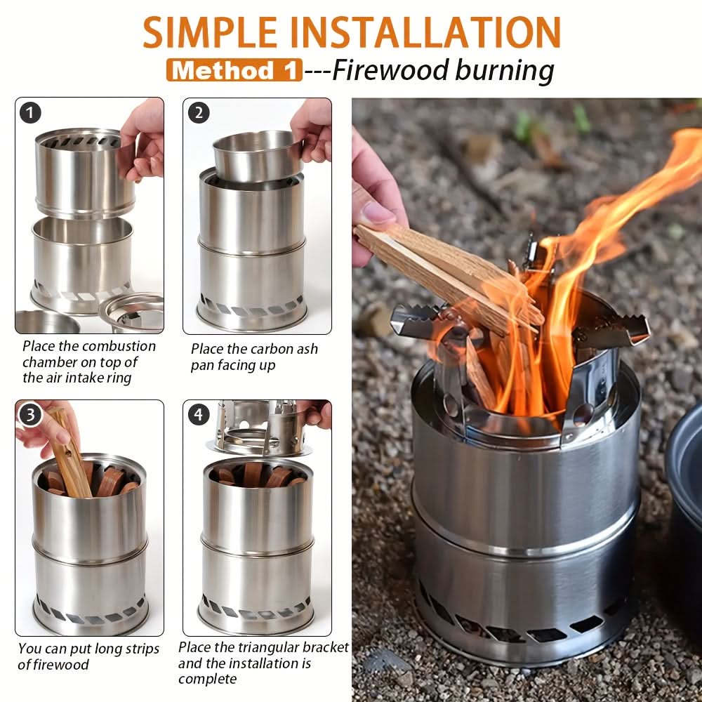 Portable Camping Stove for Wood Burning