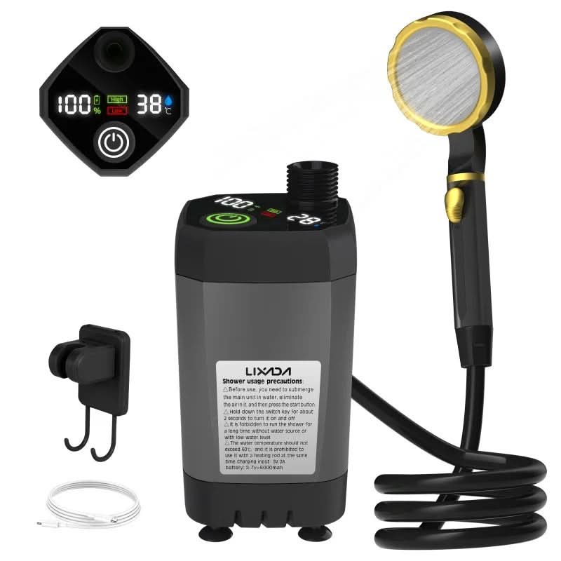Digital Display Portable Shower Pump for Camping