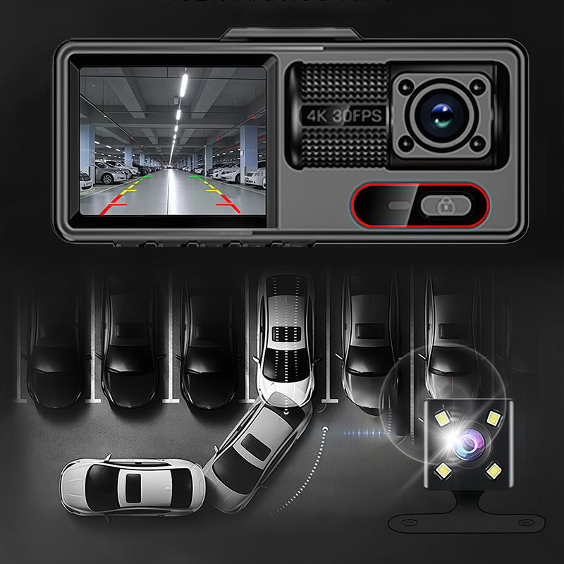Dual View Dashboard Camera with Rear Parking Assistance