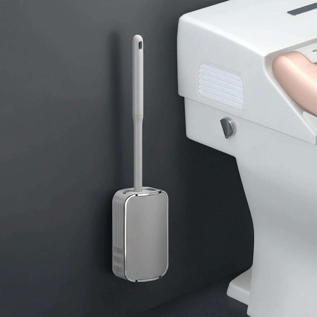 Wall-Mounted Toilet Brush Set with Quick Drying Feature