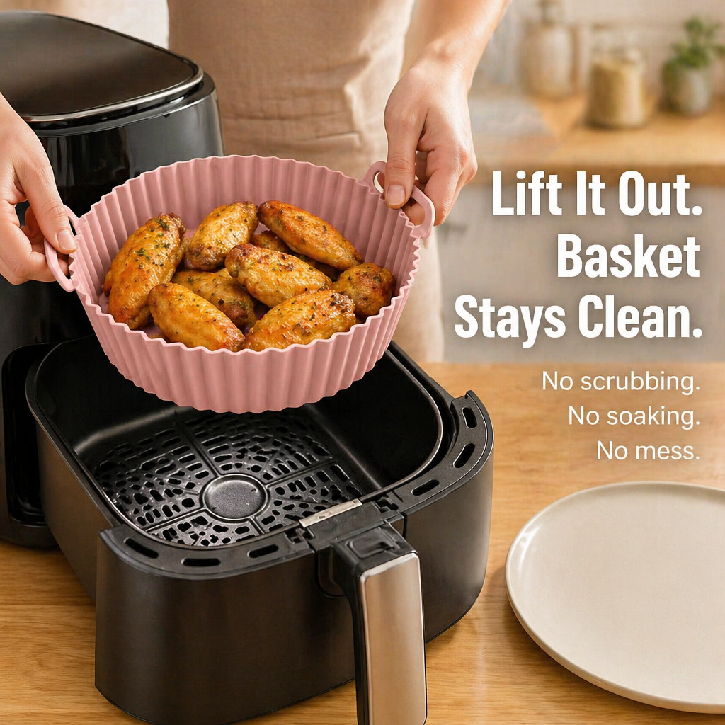 CrispaMat™ — Trap the Grease and Ditch the Air Fryer Scrub for Good
