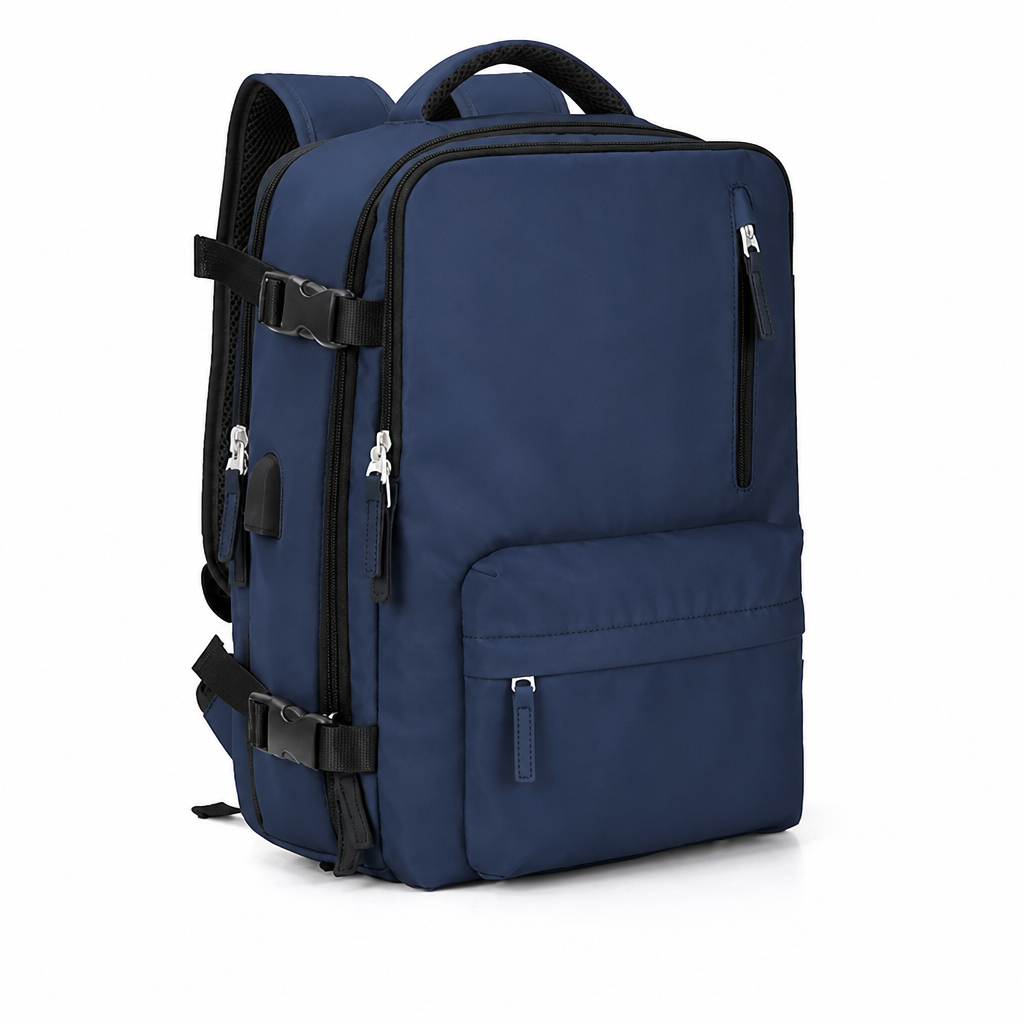 Waterproof USB-Port Shoe-Compartment Travel Backpack (40L)