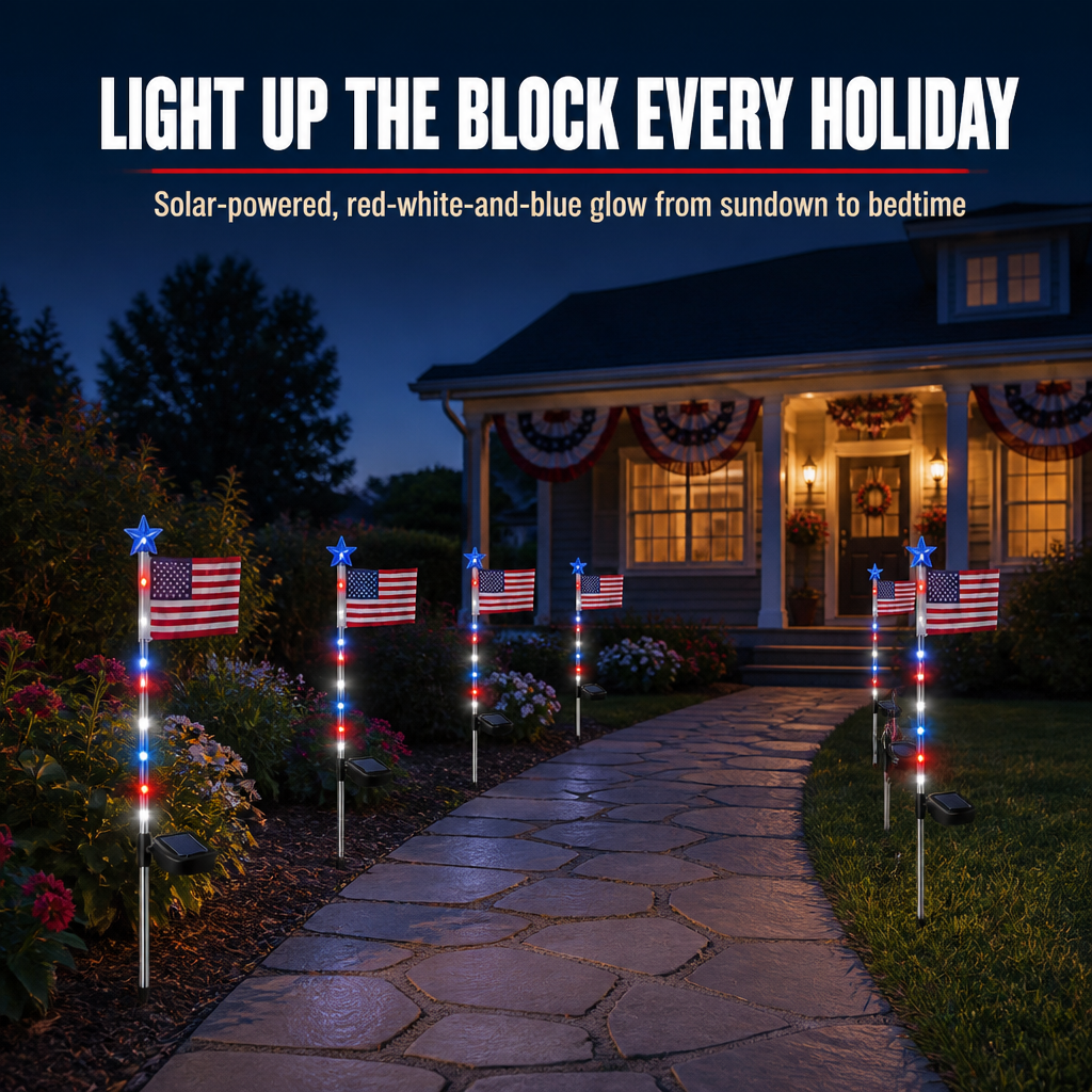 LibertyLume™ — Solar Plant Flag Lights That Shine on Every Patriotic Holiday