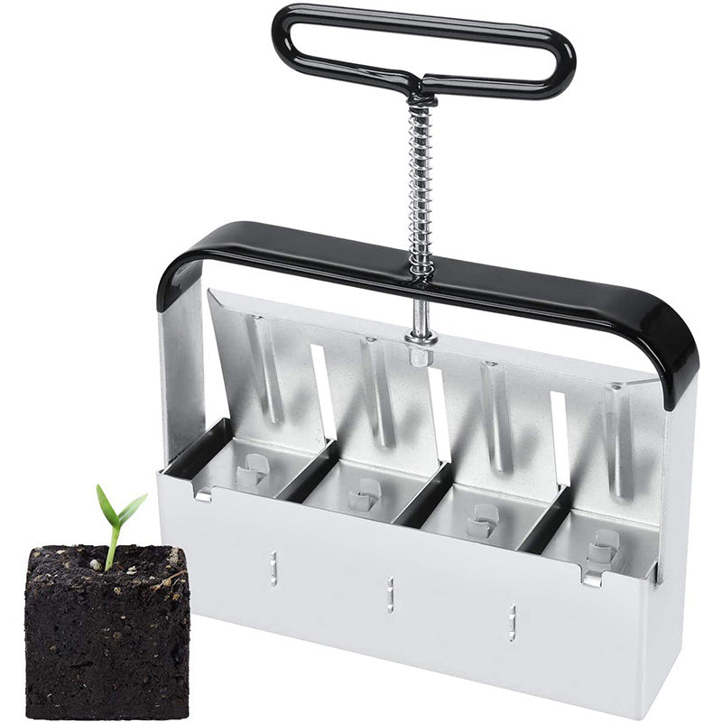 Earth Block Press in Stainless Steel – Eco-Friendly Seed Starting Tool