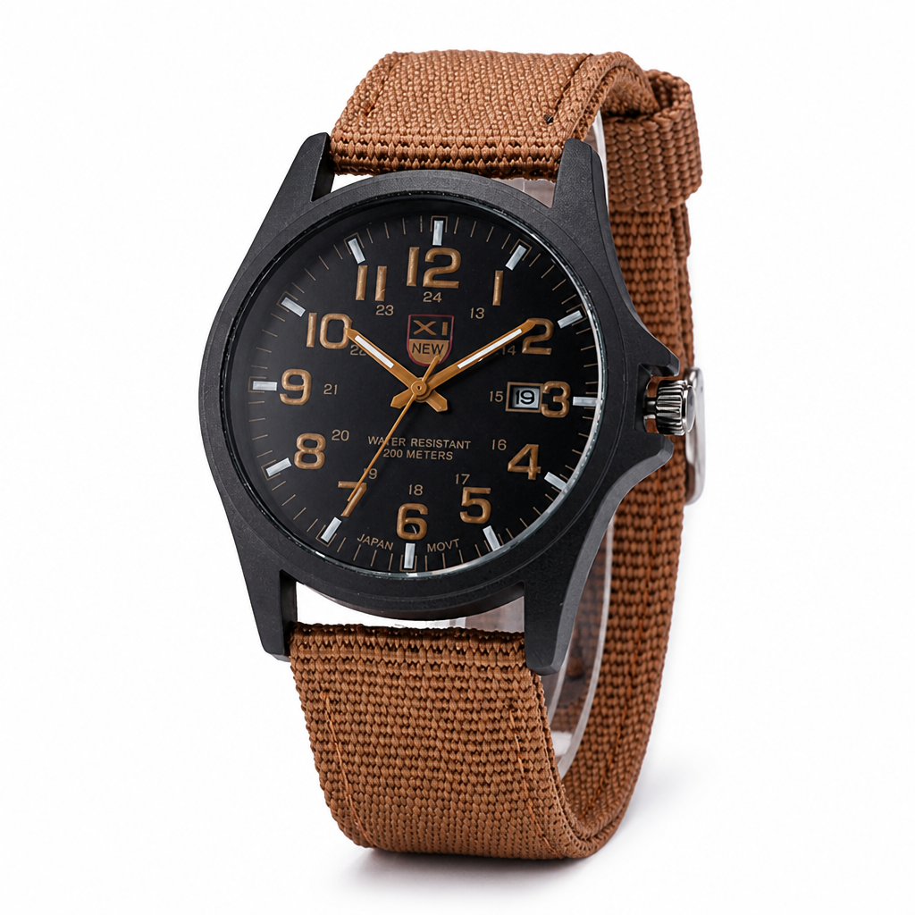 50m Water-Resistant Stainless Steel Tactical Watch (45mm)