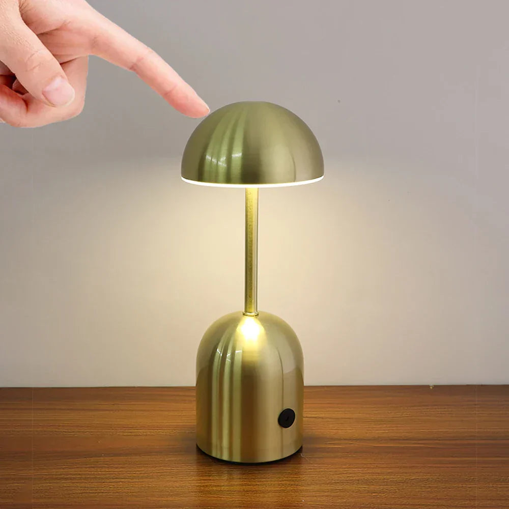 Touch-Controlled Metal LED Desk Lamp with Dimming Feature