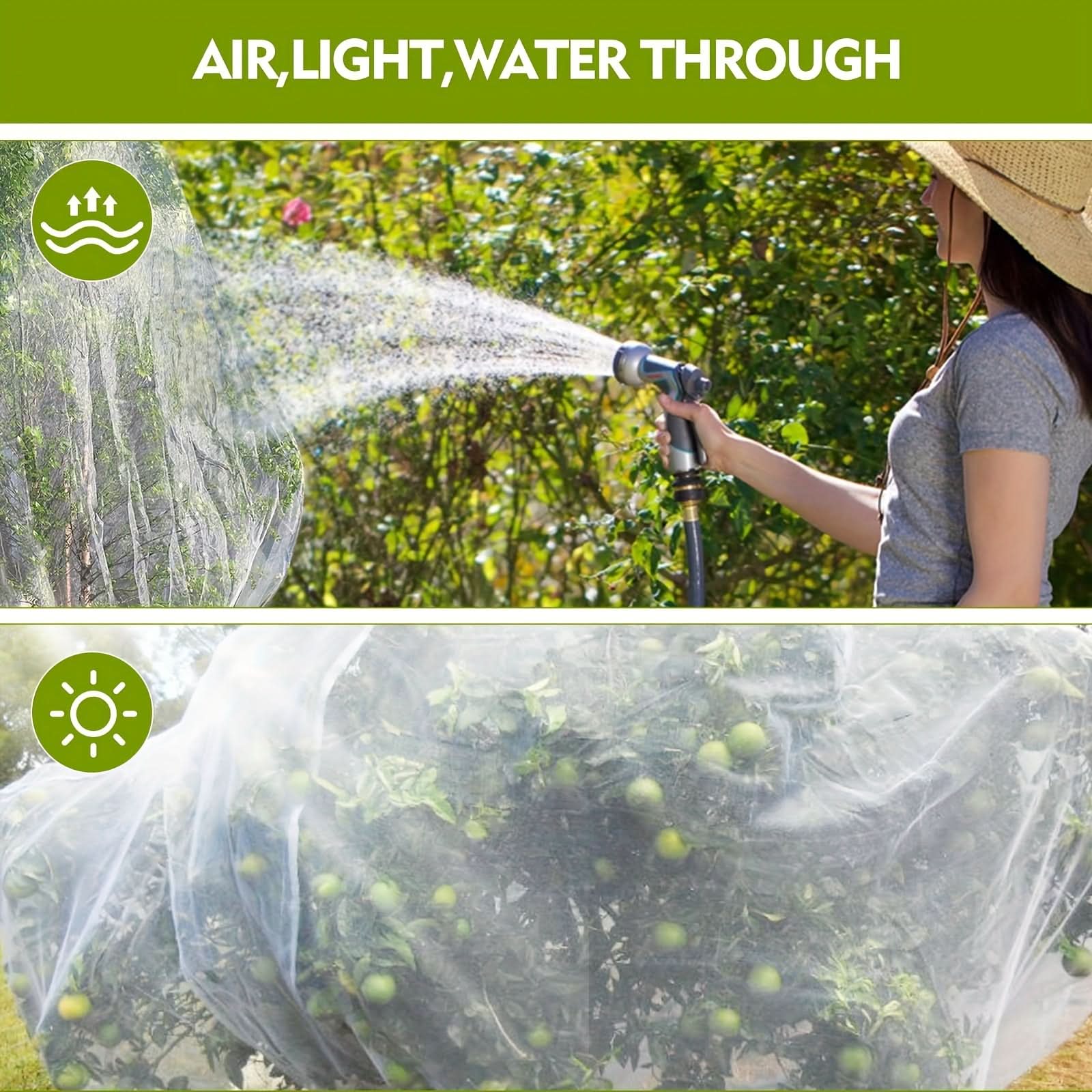 Garden Netting with Secure Drawstring – Protective Plant Cover