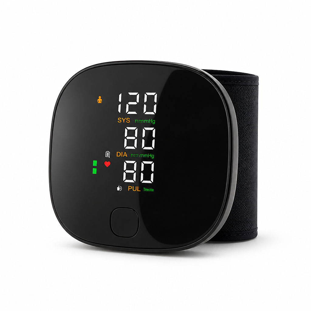 Arrhythmia-Detecting USB-Rechargeable Wrist Blood Pressure Monitor