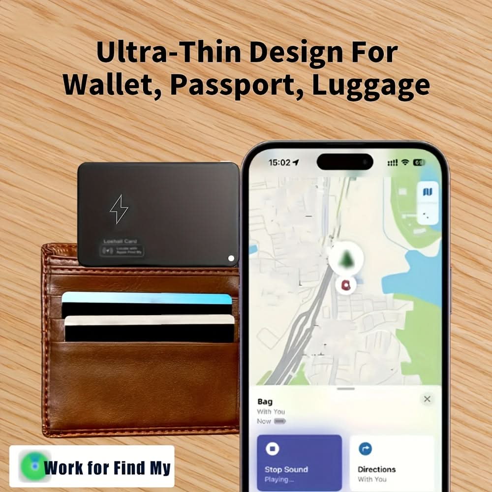 Smart Wallet Tracker Card – Slim Design for Easy Carry