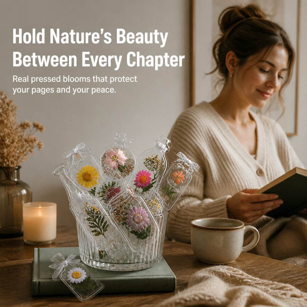 FloraLuxe™ — Slip a Real Pressed Flower Into Every Book You Open
