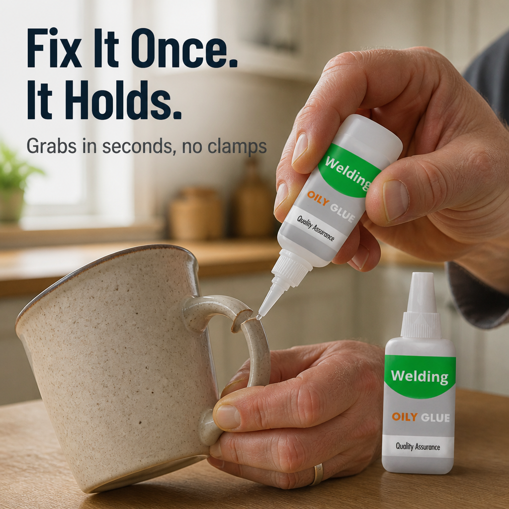 LumeBond™ — Bond Glass, Metal, Wood & Leather Solid in Seconds, No Clamps