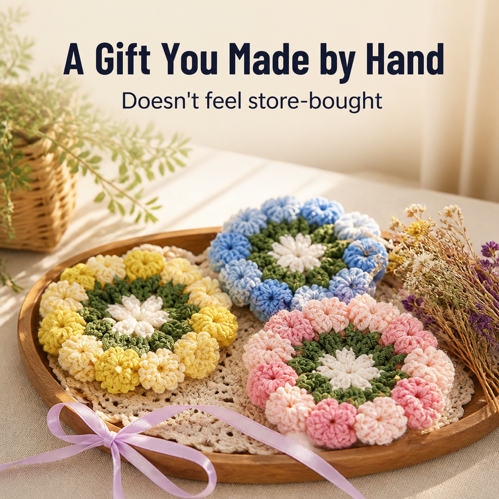 LumaFleur™ — Crochet Cozy Floral Coasters Even If You've Never Picked Up a Hook