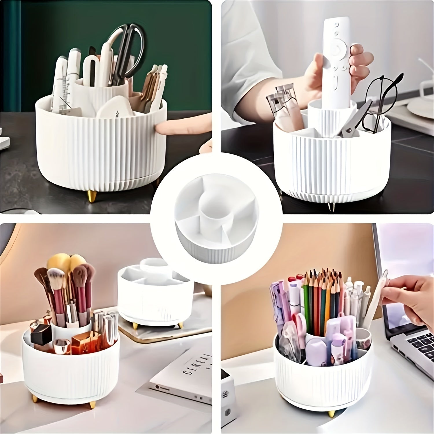 RevolveStyle - 360° Rotating Makeup Organizer with 5 Compartments