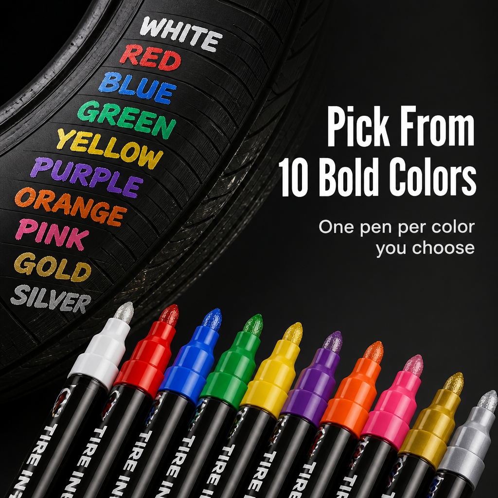 BlazePop™ — Paint Crisp, Waterproof Tire Lettering That Survives Months of Washes