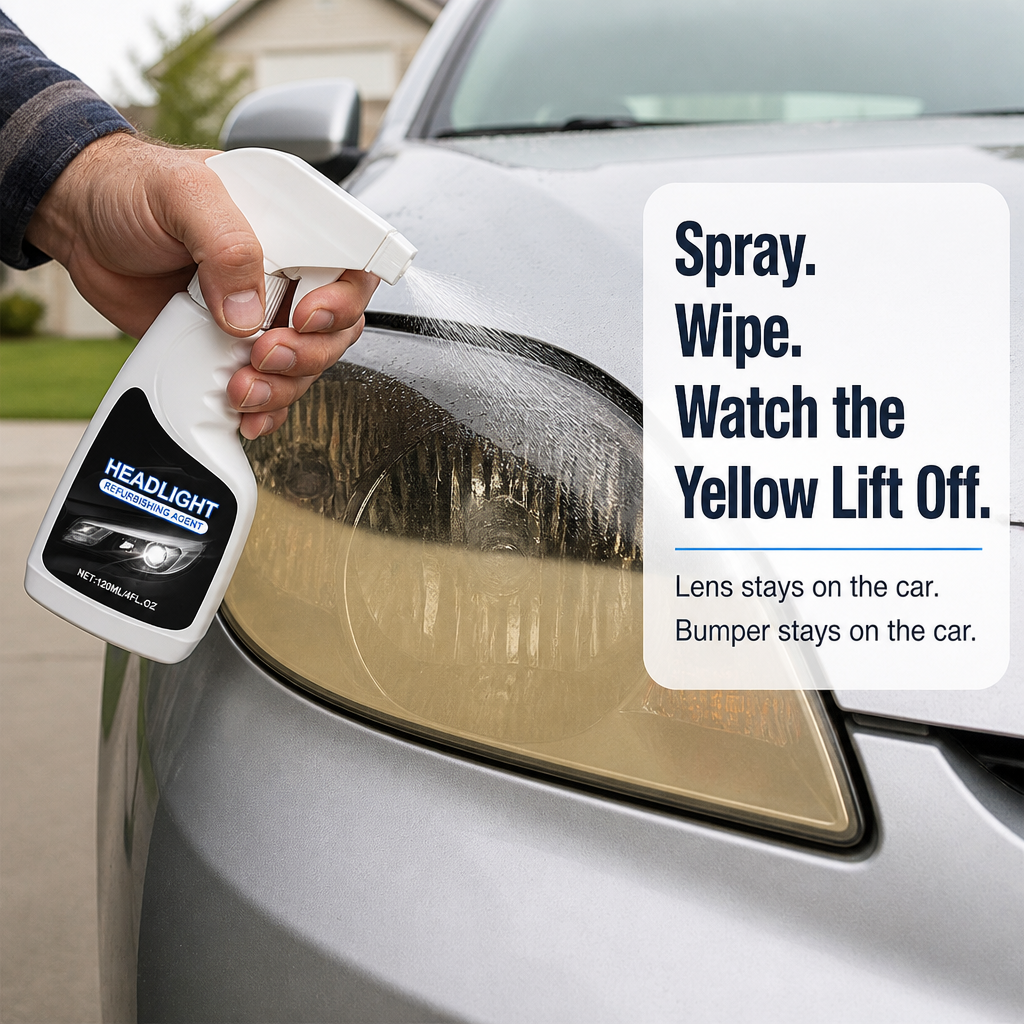 LumaShield™ — Spray to Clear Foggy Headlights Fast, No Sanding or Garage Trips Needed