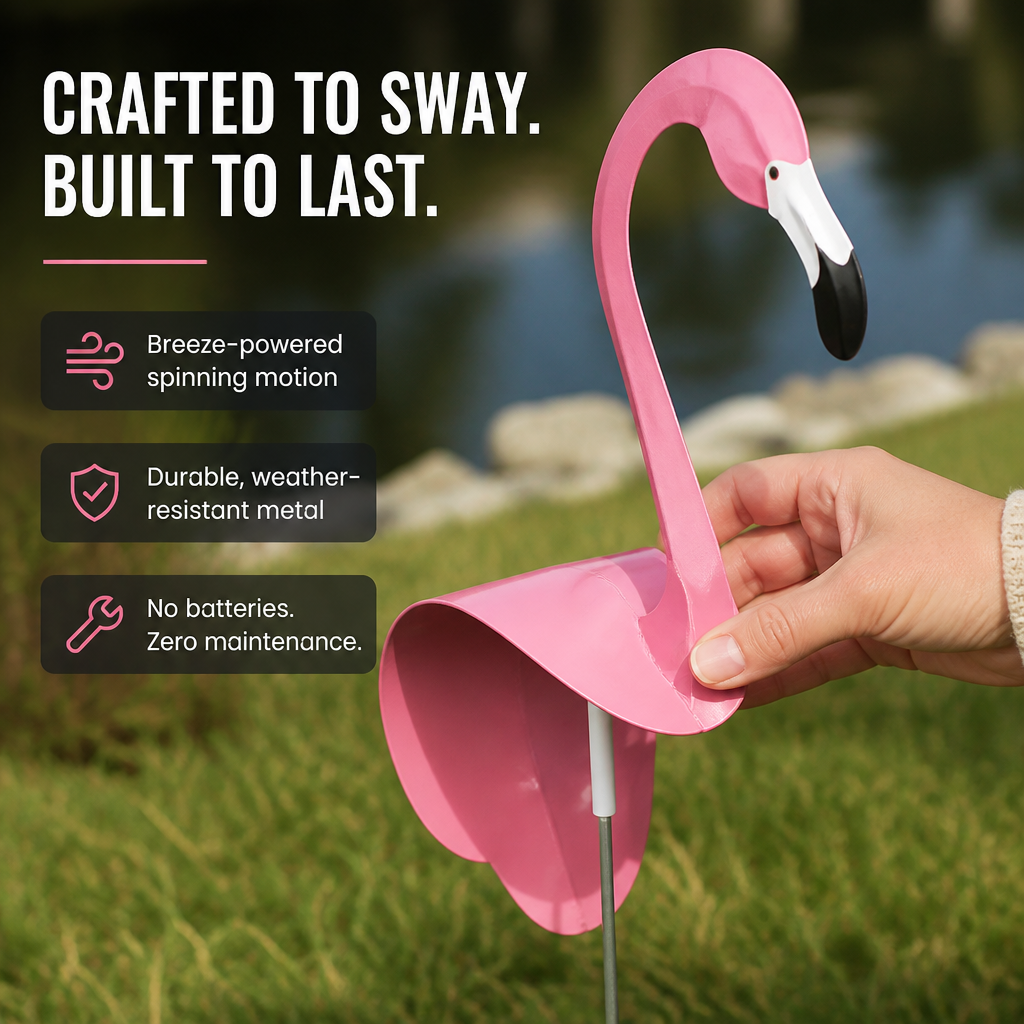 ZephyraGlide™ Swaying Flamingo — Watch It Bob, Sway & Dance on the Lightest Breeze