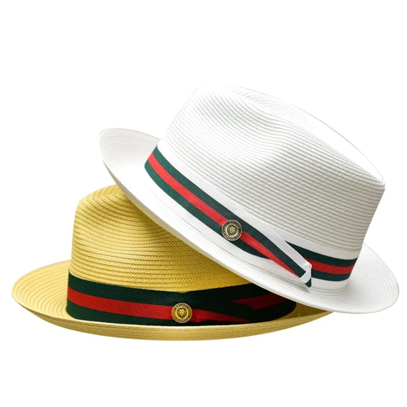 Poly Weave Fedora with Decorative Hatband