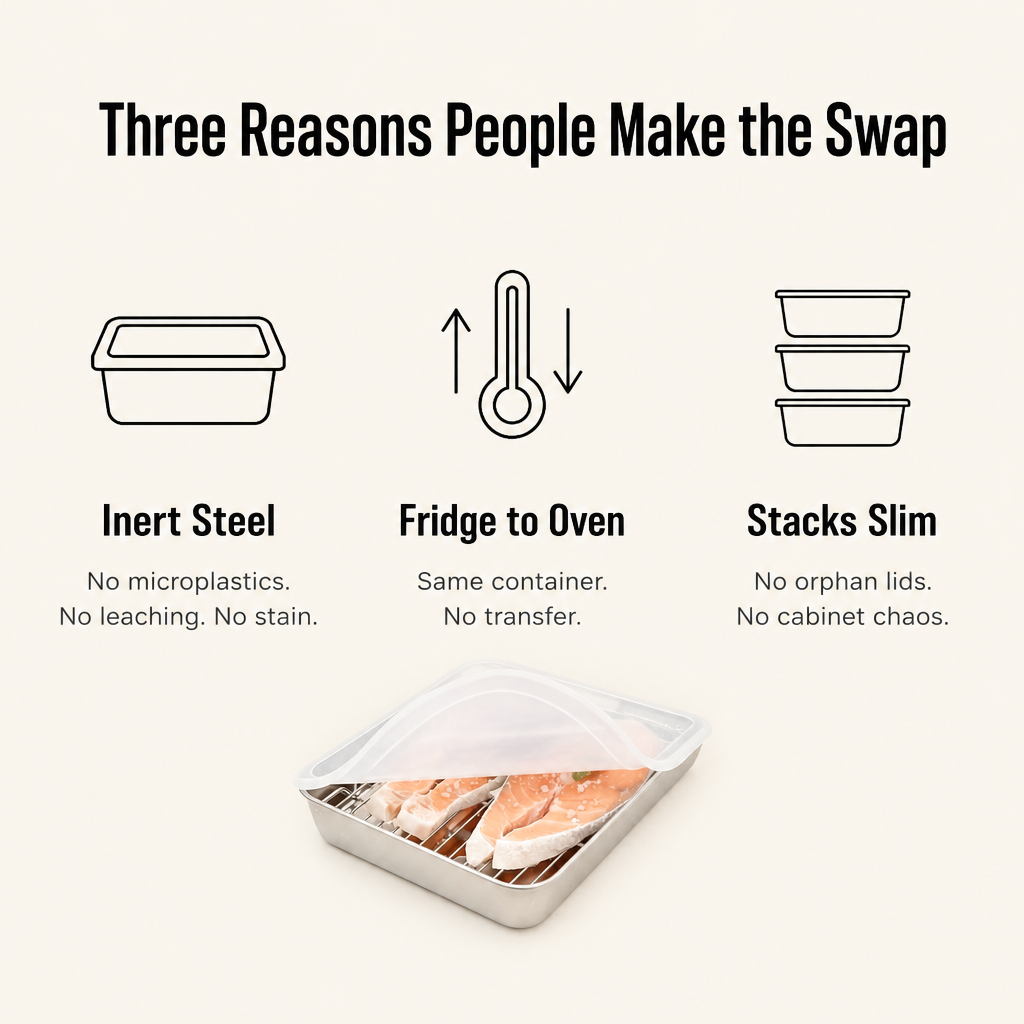 FreshLock™ — Say Goodbye to Plastic Tupperware Drawers for Durable Steel