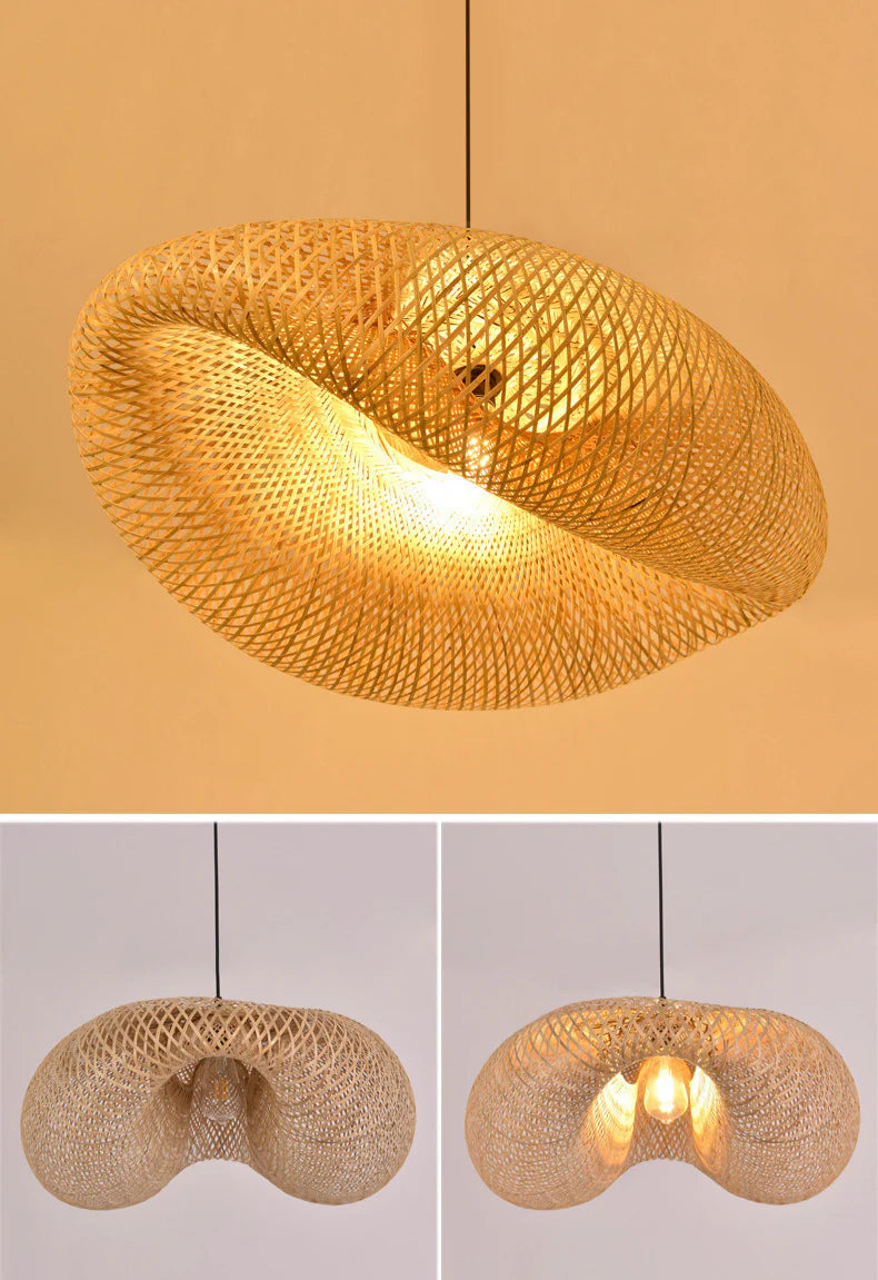 Handcrafted Bamboo Pendant Light – Warm Radiance Through Organic Weave
