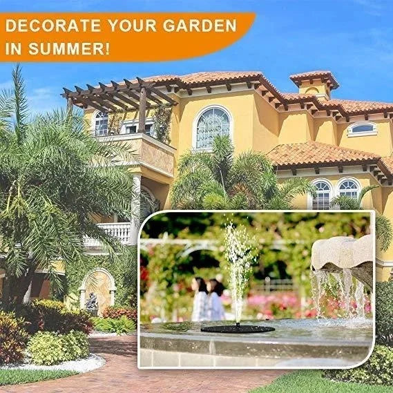 Garden and Pond Solar Fountain with Four Different Nozzles