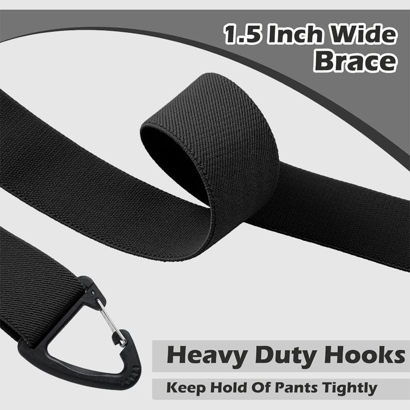 Adjustable Non-Slip Suspenders with Four Clips